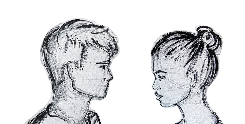 side faces by Barbara Baumann