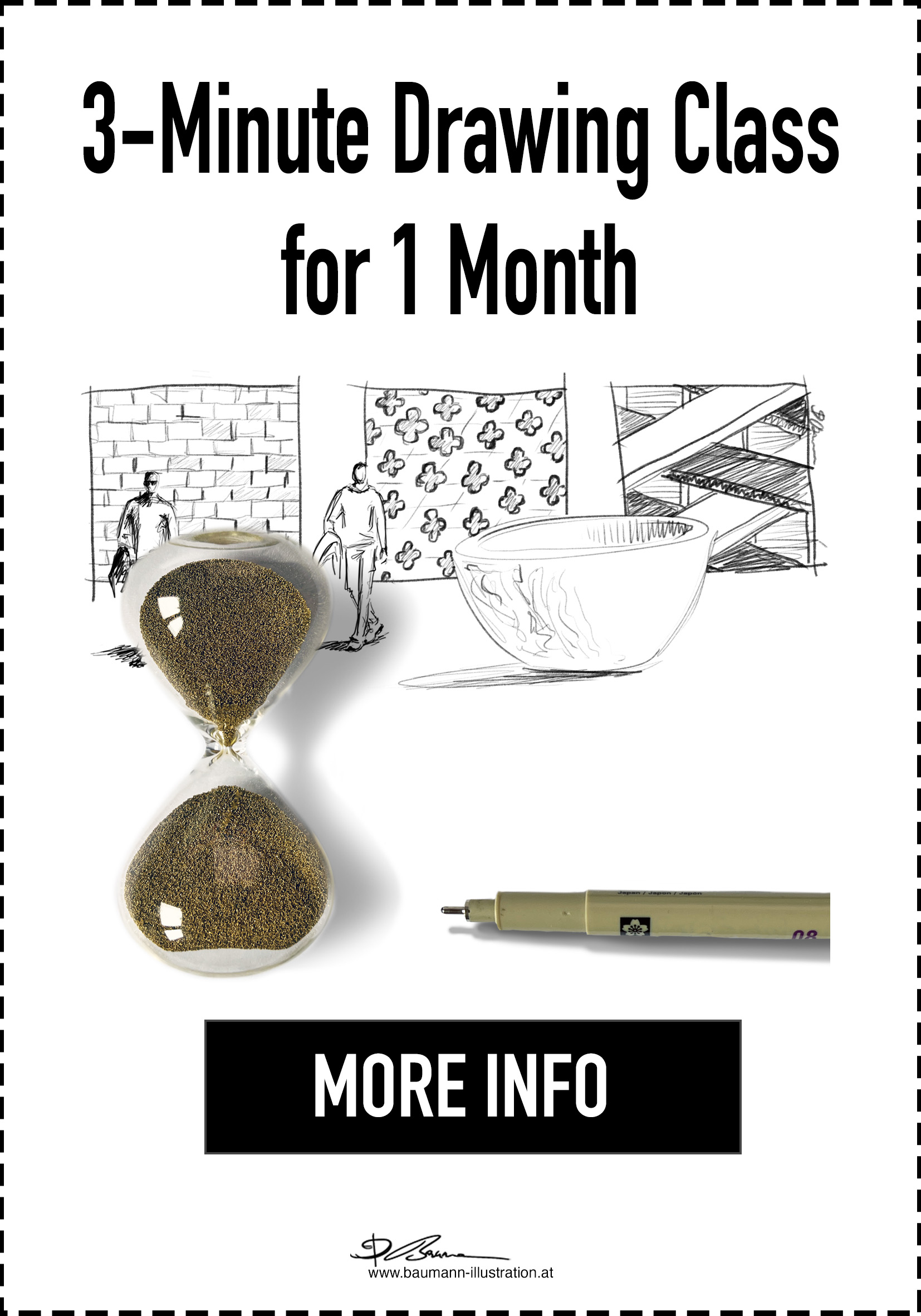 3 Minute Drawing Class by Barbara Baumann